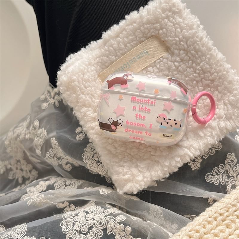 Animal Lettering AirPods / Pro Earphone Case Skin