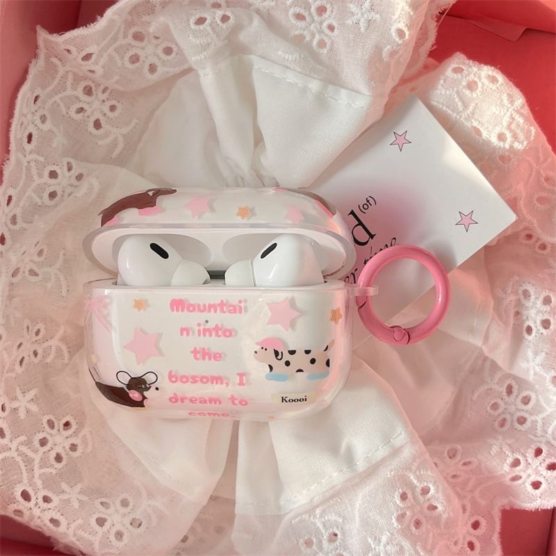 Animal Lettering AirPods / Pro Earphone Case Skin