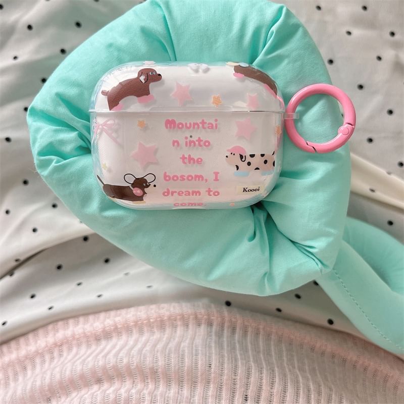 Animal Lettering AirPods / Pro Earphone Case Skin