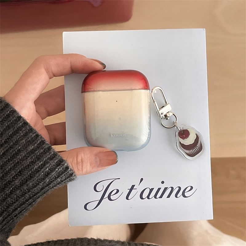 Gradient AirPods / Pro Earphone Case Skin / Cupcake Charm / Set