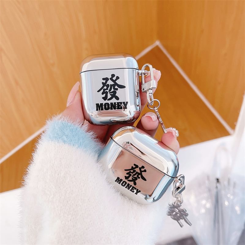Chinese Characters Metallic AirPods / Pro Earphone Case Skin / Charm / Strap / Set