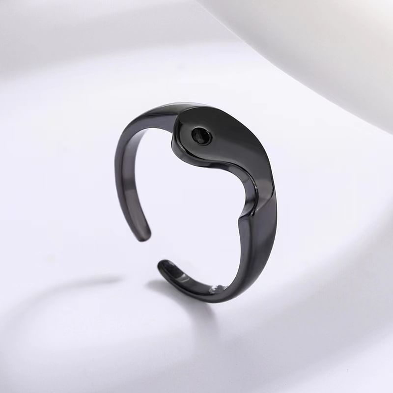 Couple Matching Yin and Yang Stainless Steel Open Ring (Various Designs)