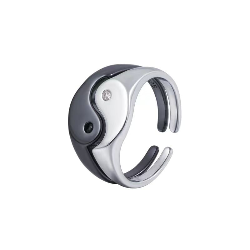 Couple Matching Yin and Yang Stainless Steel Open Ring (Various Designs)