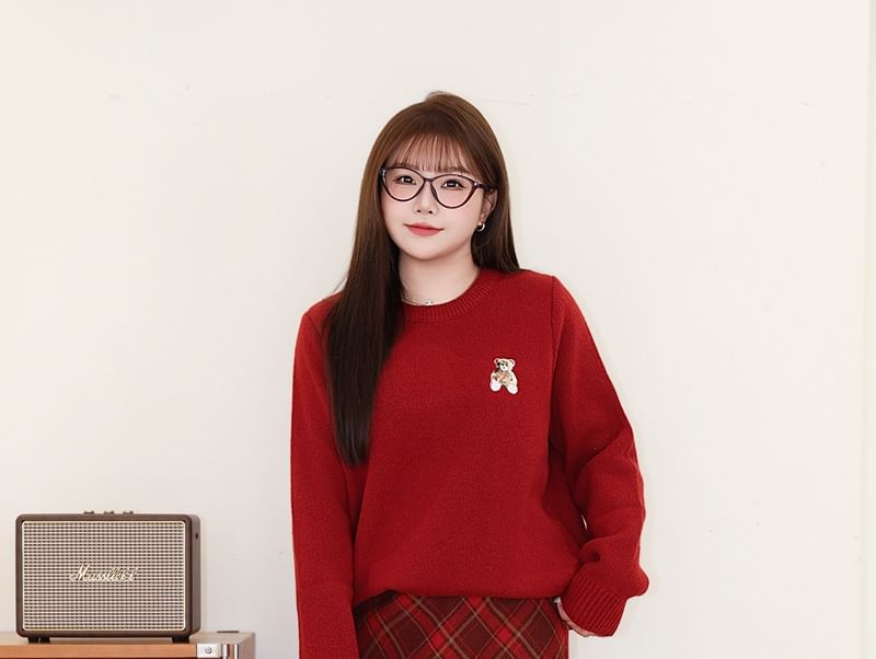 Plus Size Plaid A-Line Skirt with High Waist