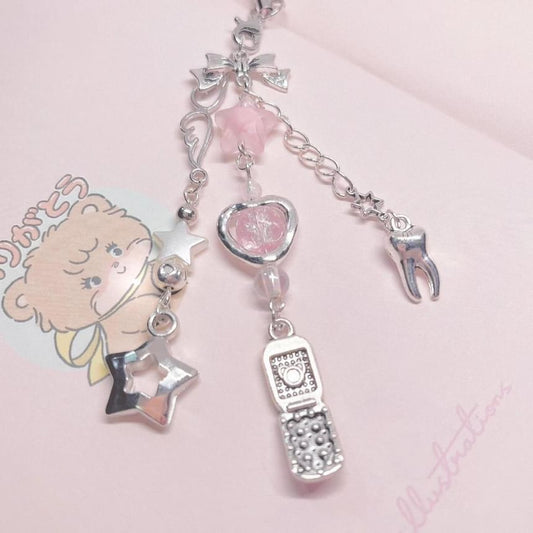 Alloy Bow Phone Charm / Bag Charm / Keyring
