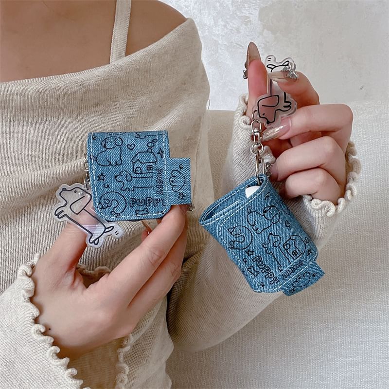 Denim Dog Charm AirPods / Pro Earphone Case Skin