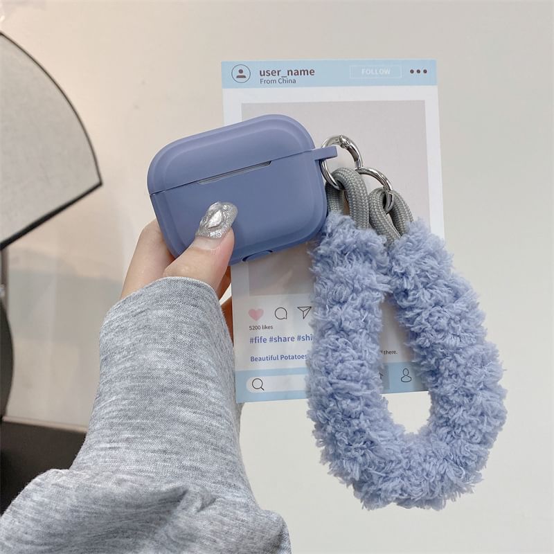 Plain Chenille Strap AirPods / Pro Earphone Case Skin
