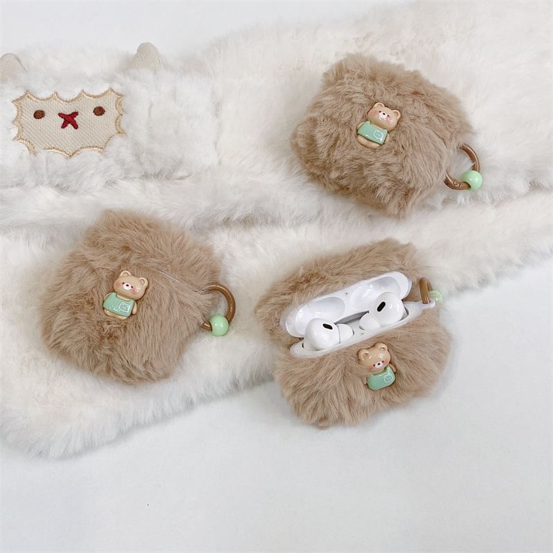 Bear Faux Fur AirPods / Pro Earphone Case Skin