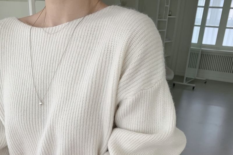 Round Neck Oversized Sweater and Midi A-Line Skirt Set