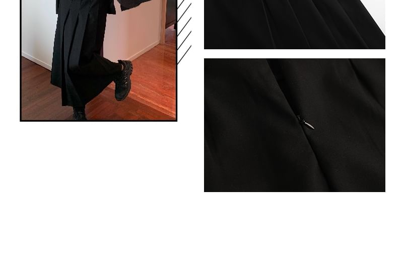 Irregular A-Line Midi Skirt with Belt - Mid Waist