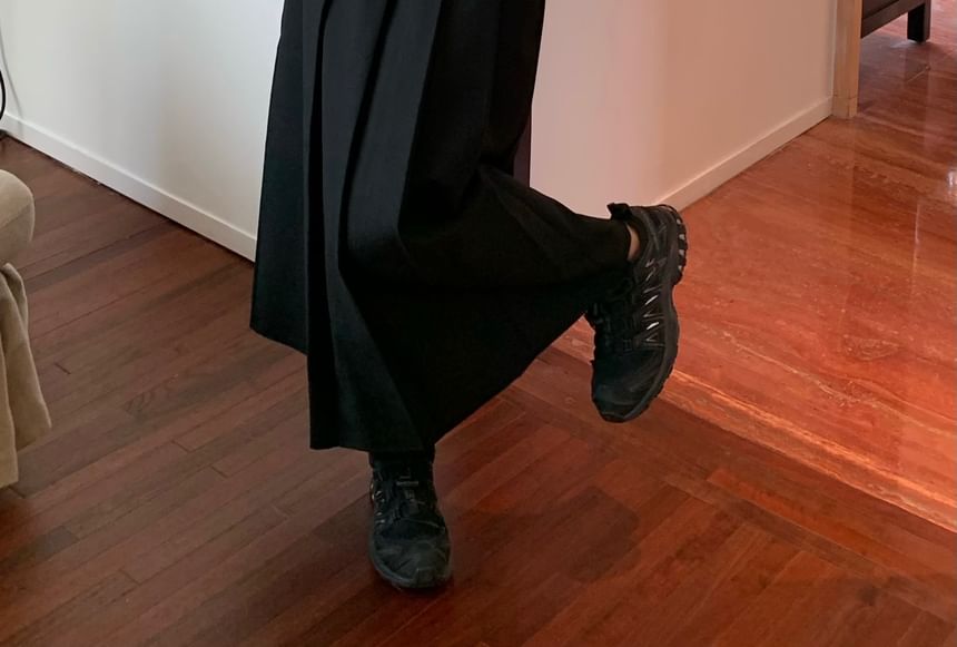 Irregular A-Line Midi Skirt with Belt - Mid Waist
