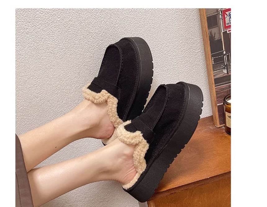 Fleece-Lined Platform Mules