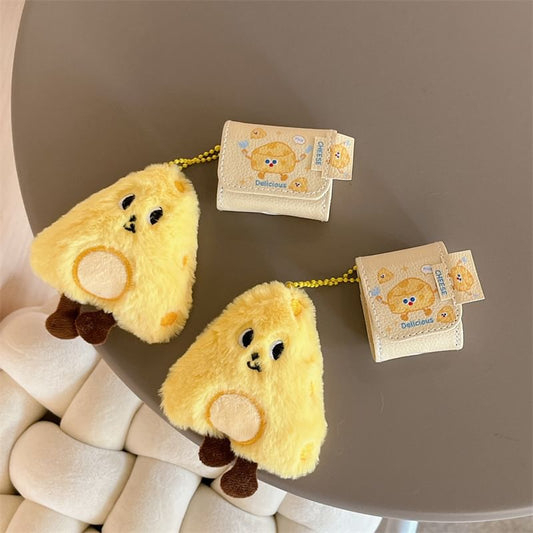 Cheese AirPods / Pro Earphone Case Skin / Plush Charm / Set