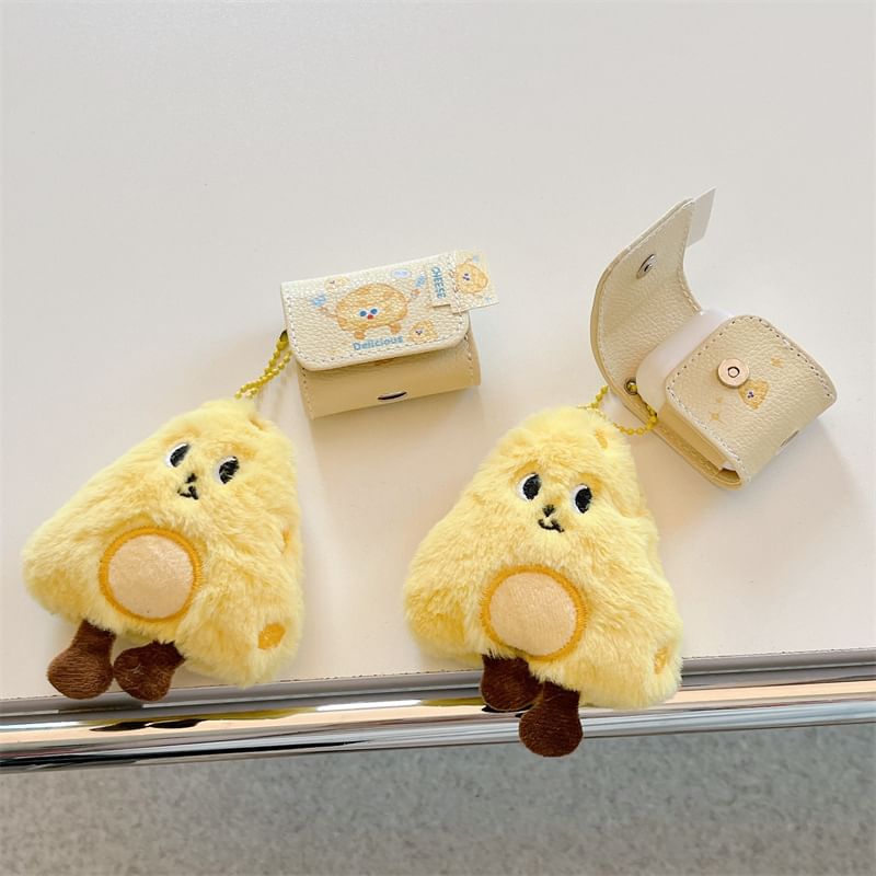 Cheese AirPods / Pro Earphone Case Skin / Plush Charm / Set