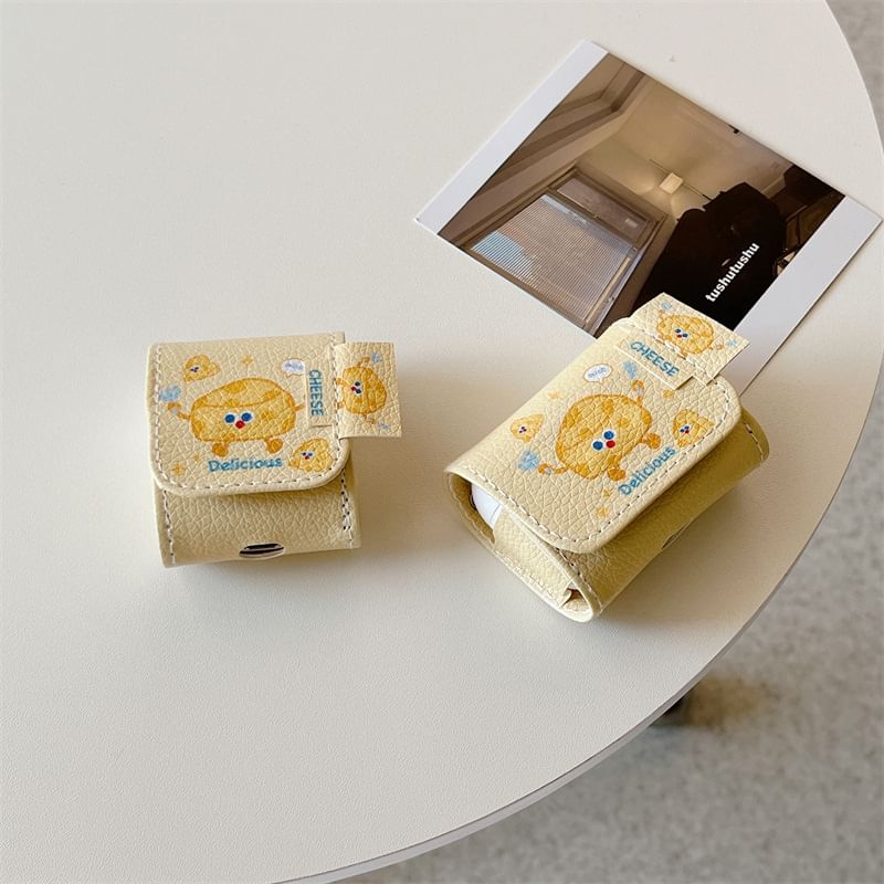 Cheese AirPods / Pro Earphone Case Skin / Plush Charm / Set