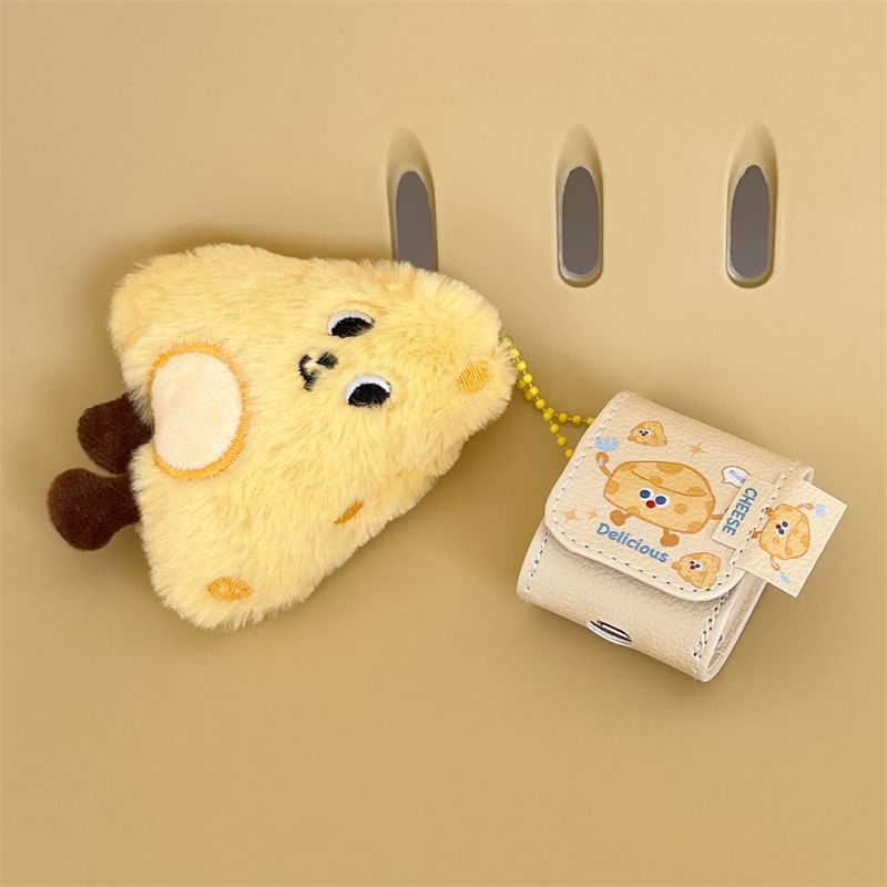 Cheese AirPods / Pro Earphone Case Skin / Plush Charm / Set