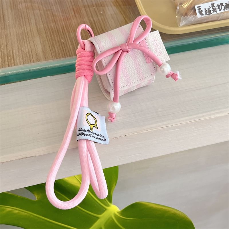 Bow Striped AirPods / Pro Earphone Case Skin / Strap / Set