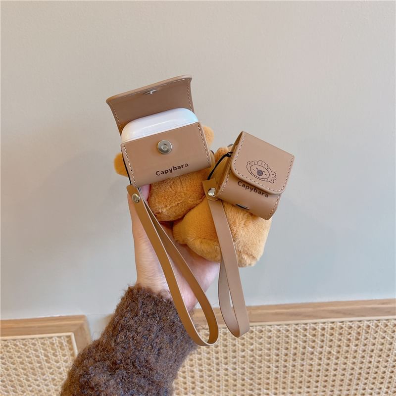 Capybara Plush Strap AirPods / Pro Earphone Case Skin