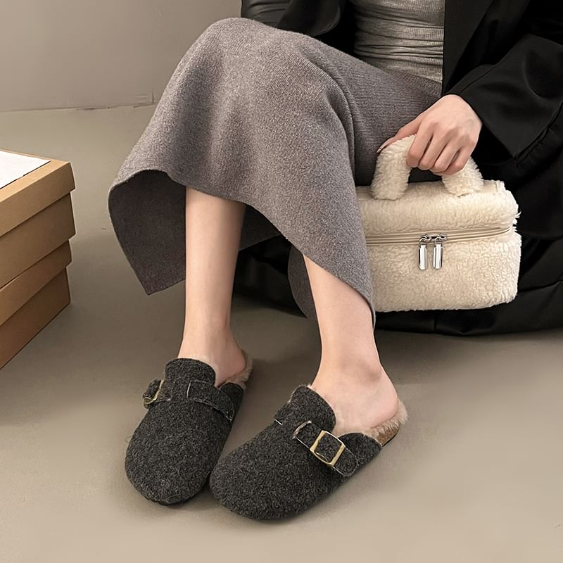 Buckled Platform Mules