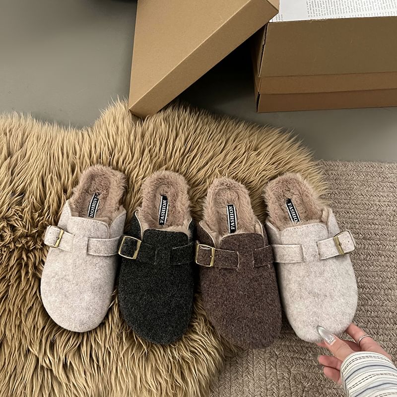 Buckled Platform Mules