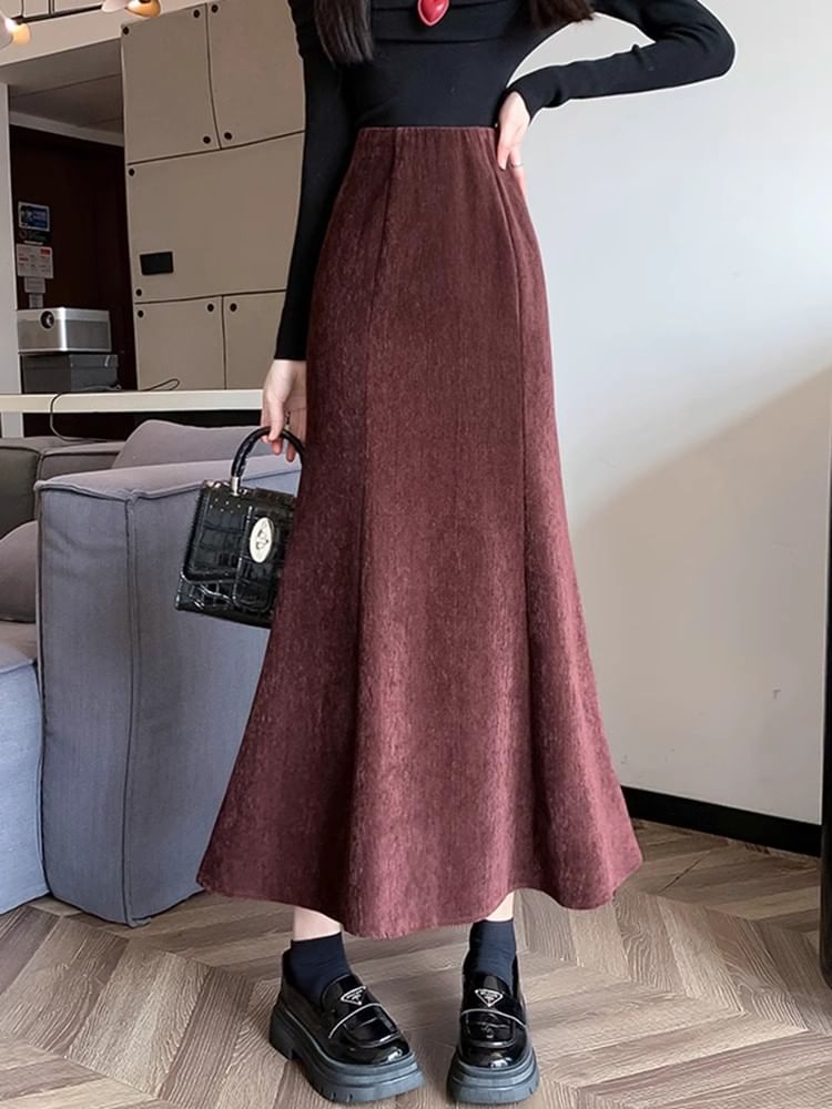 Fishtail Maxi Skirt - High Rise