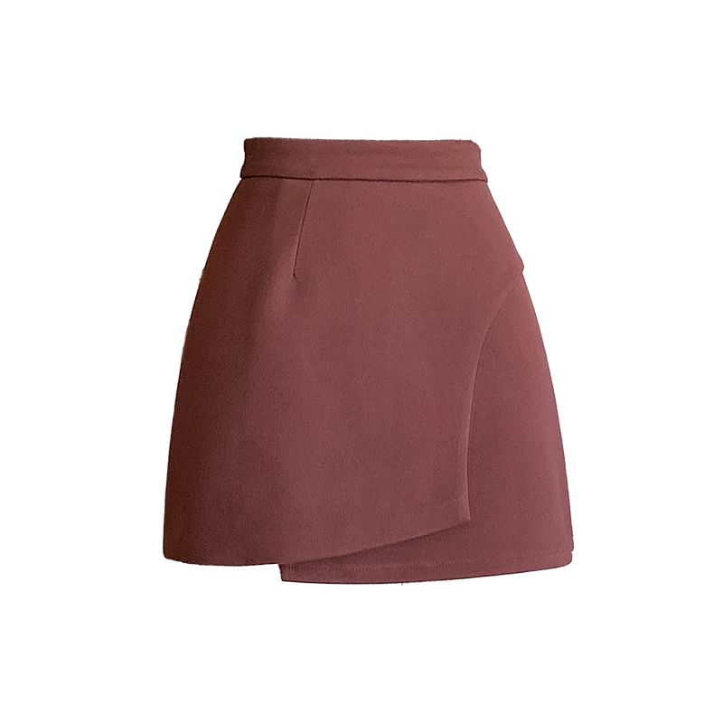 Asymmetric Mini Skirt - High Rise