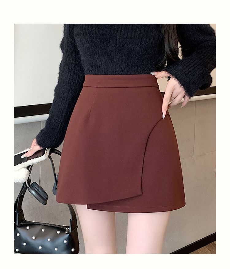Asymmetric Mini Skirt - High Rise