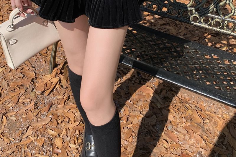 Tiered Pleated Mini A-Line Skirt with High Waist
