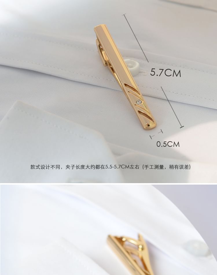 Rhinestone Cufflinks / Tie Clip / Set