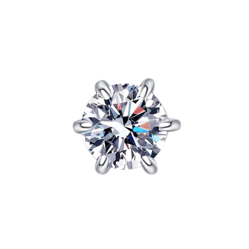 Moissanite / Rhinestone S925 Sterling Silver Magnetic Earring / Set