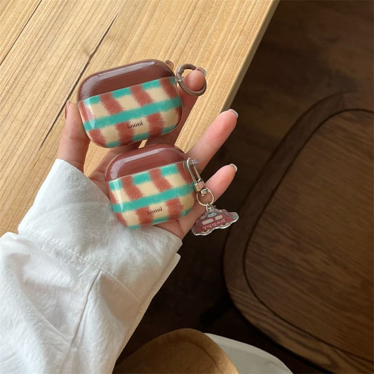 Plaid AirPods / Pro Earphone Case Skin / Charm / Set