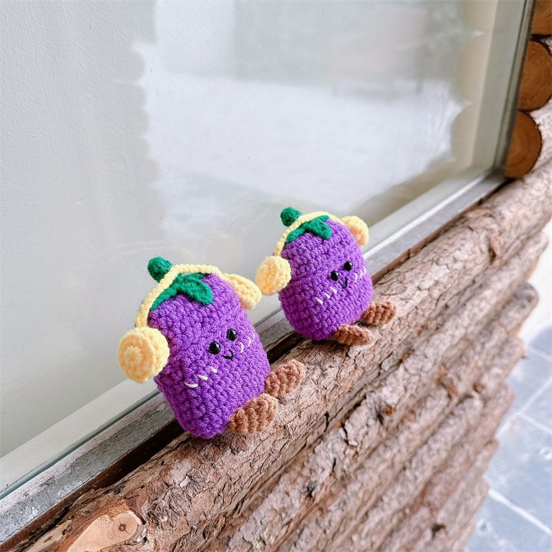 Eggplant Knit AirPods / Pro Earphone Case Skin