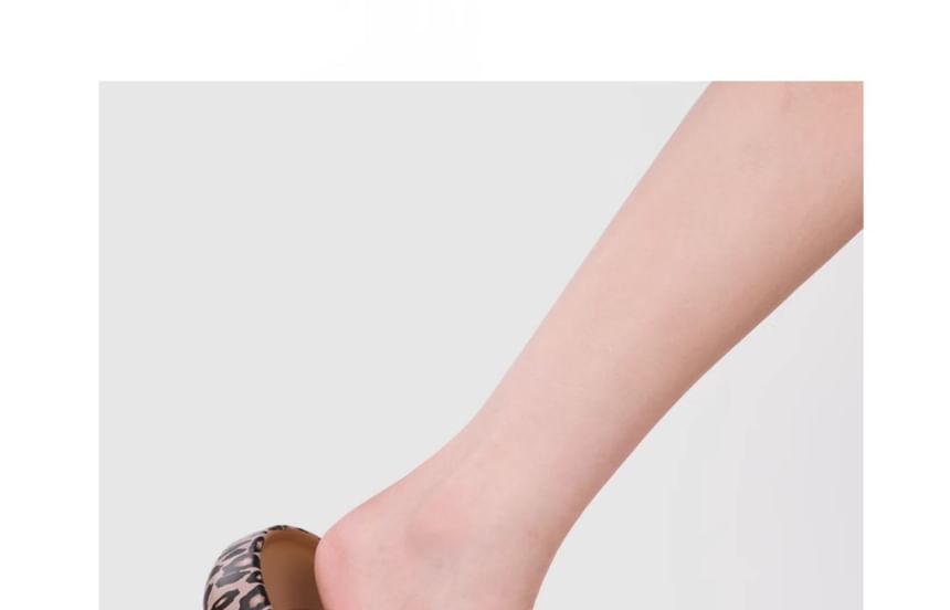 Leopard Print Platform Thong Sandals