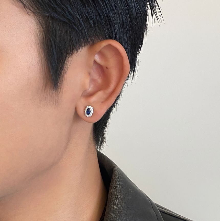 Rhinestone Alloy Stud Earring