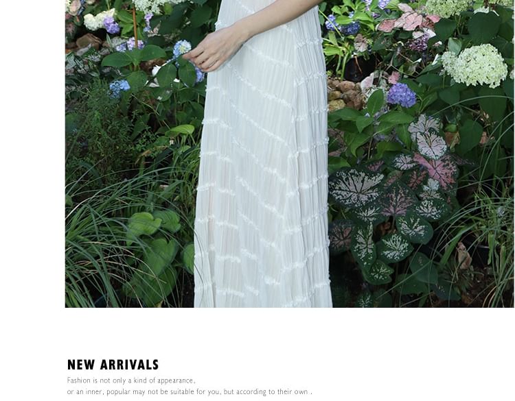 Tiered Halter Maxi Dress, A-Line Silhouette
