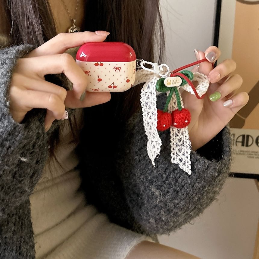 Bow Cherry Lace Charm AirPods / Pro Earphone Case Skin