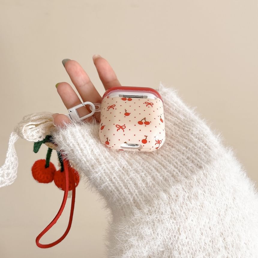 Bow Cherry Lace Charm AirPods / Pro Earphone Case Skin