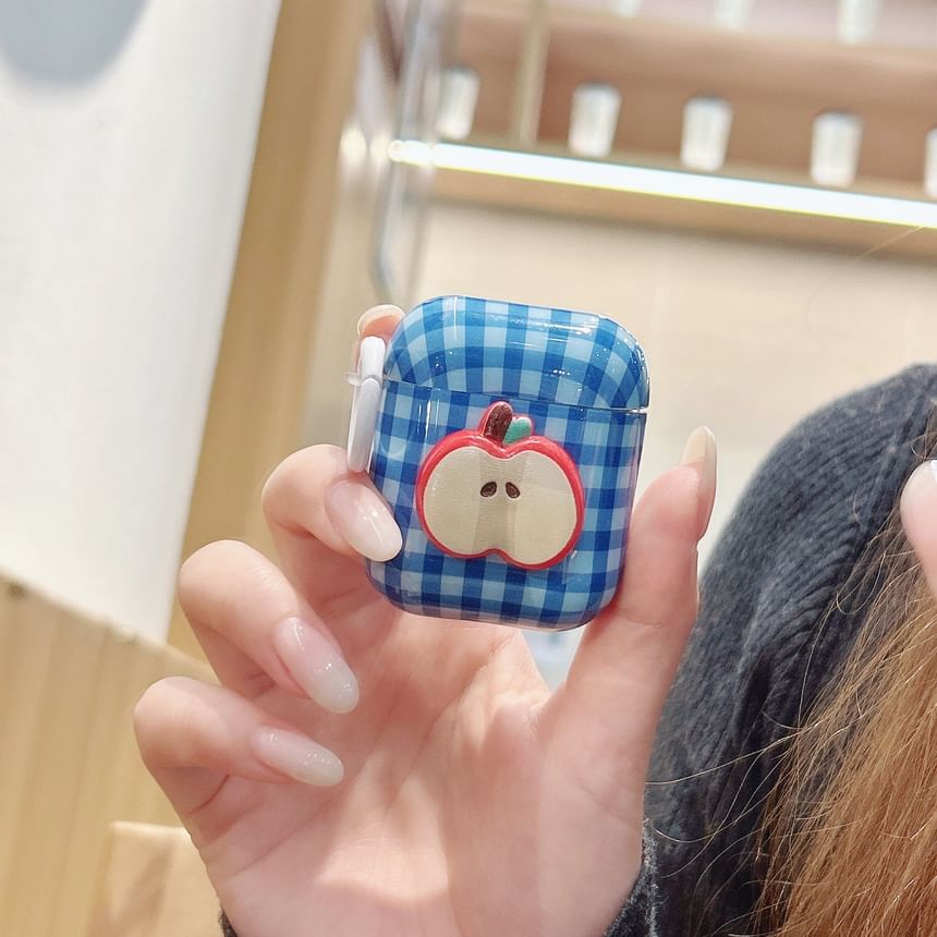 Apple Plaid AirPods / Pro Earphone Case Skin / Charm / Set