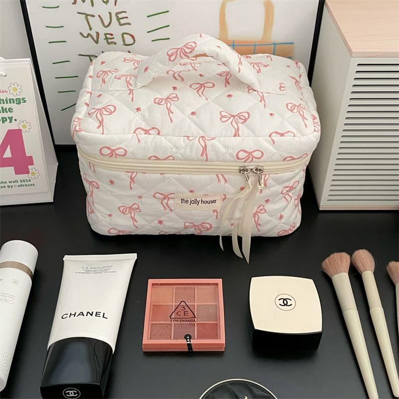 Bow Fabric Makeup Bag (Various Designs) / Set