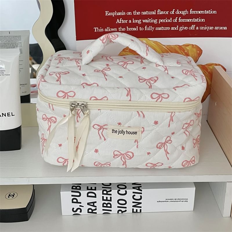Bow Fabric Makeup Bag (Various Designs) / Set