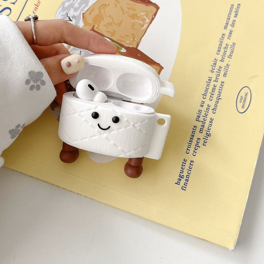 Toilet Roll Cartoon Strap AirPods / Pro Earphone Case Skin / Charm / Set
