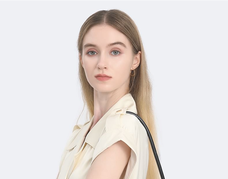 Plain Faux Leather Flap Shoulder Bag