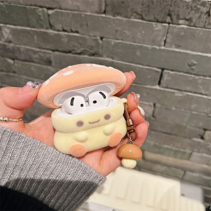 Mushroom Flocking AirPods / Pro Earphone Case Skin