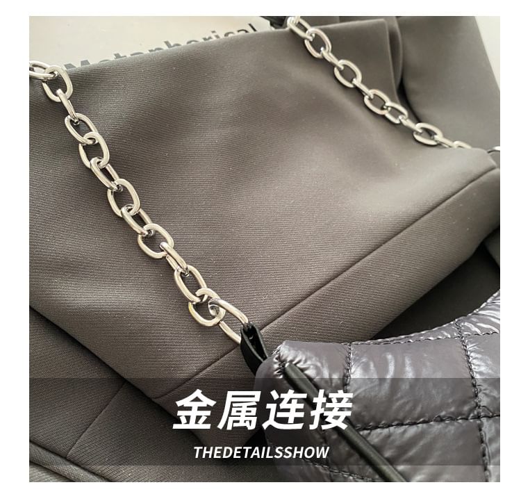Plain Quilted Shoulder Bag