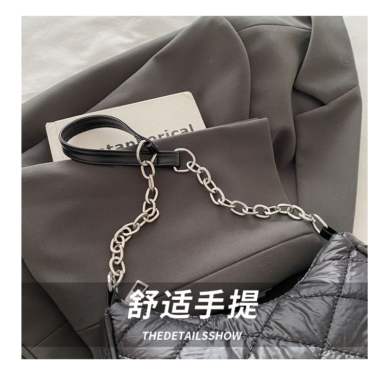 Plain Quilted Shoulder Bag