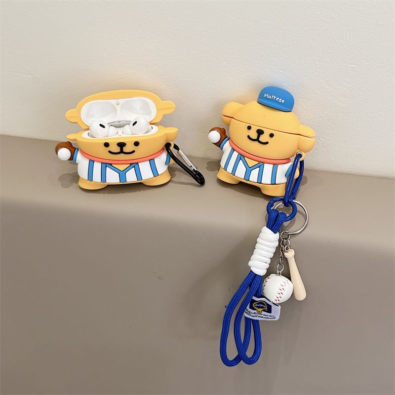 Baseball Dog AirPods / Pro Earphone Case Skin / Strap / Set