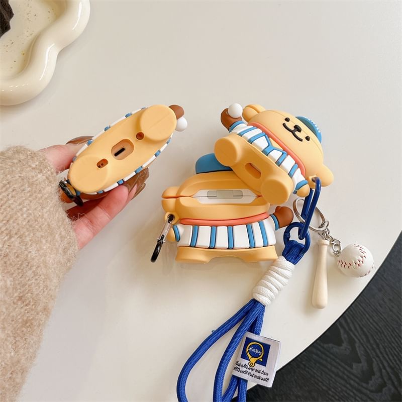 Baseball Dog AirPods / Pro Earphone Case Skin / Strap / Set