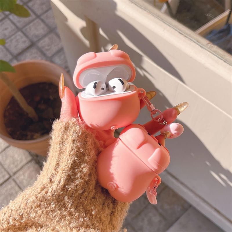 Pig AirPods / Pro Earphone Case Skin / Charm / Set