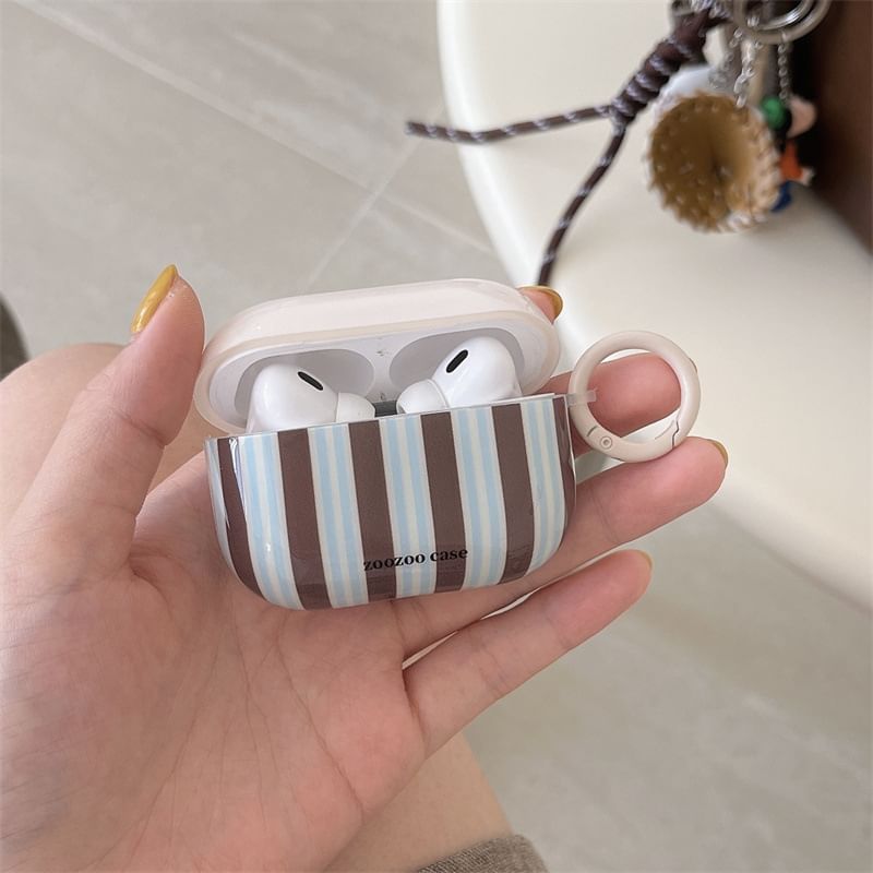 Striped AirPods / Pro Earphone Case Skin / Charm / Set