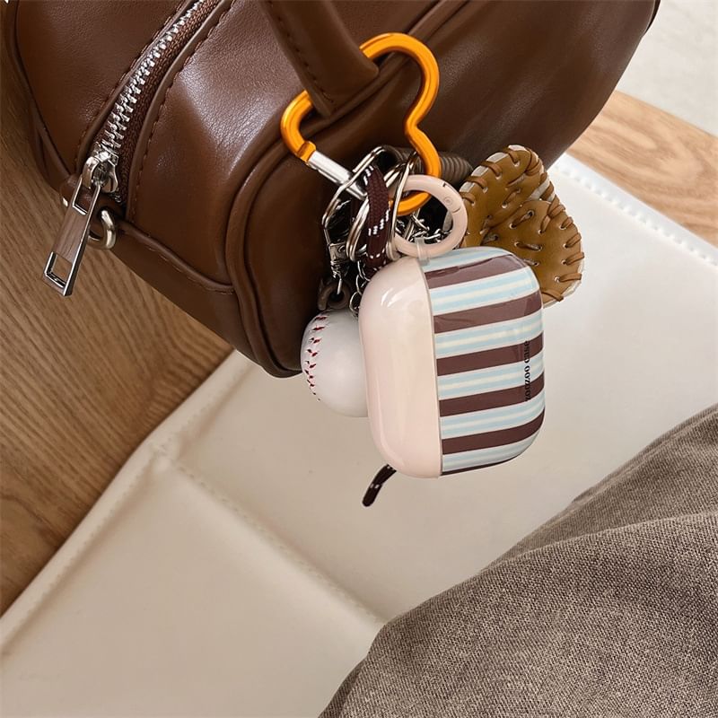 Striped AirPods / Pro Earphone Case Skin / Charm / Set